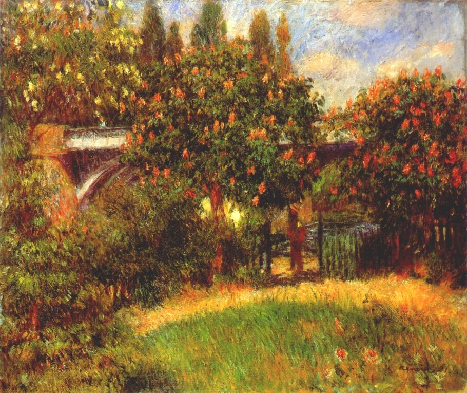 Railway Bridge at Chatou by Pierre-Auguste Renoir