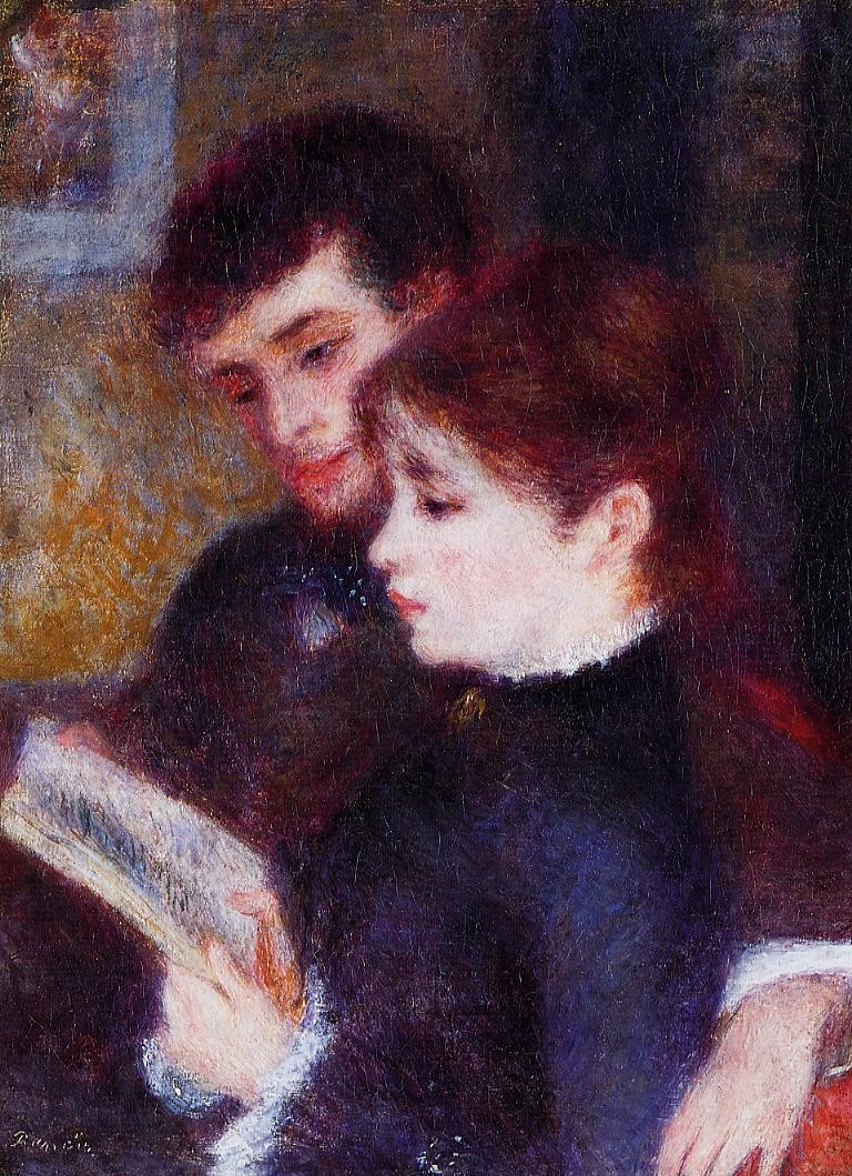 Reading Couple (Edmond Renoir and Marguerite Legrand) by Pierre-Auguste Renoir