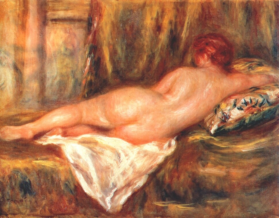 Reclining nude by Pierre-Auguste Renoir