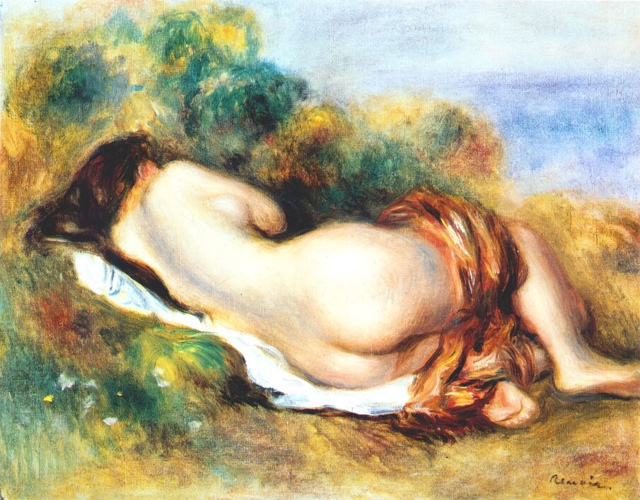 Reclining nude by Pierre-Auguste Renoir