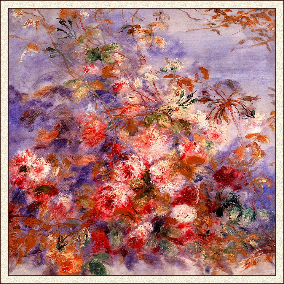 Roses By The Window by Pierre-Auguste Renoir