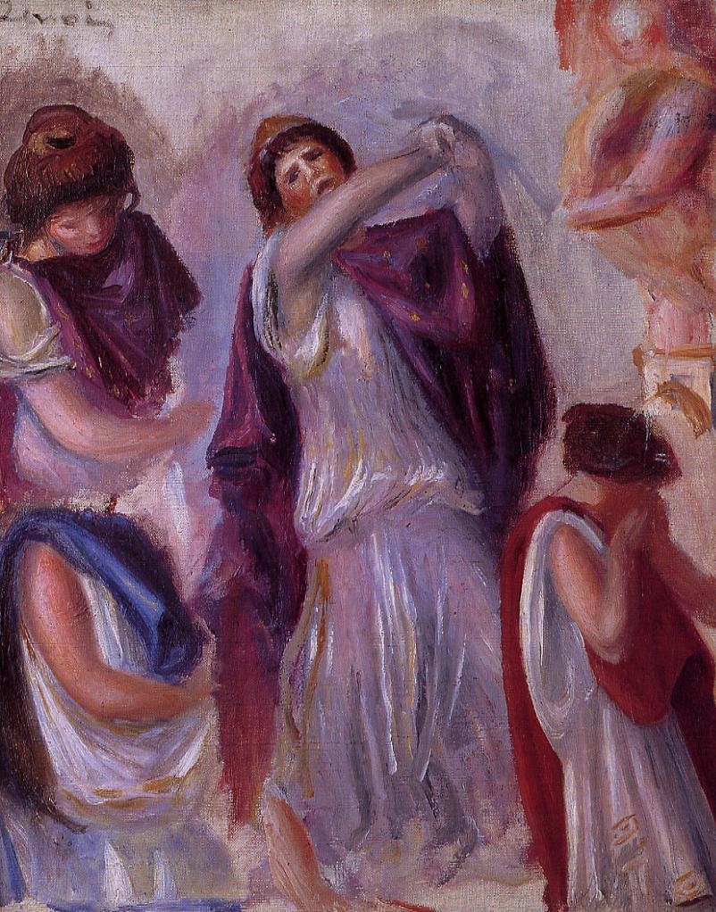 Scene Antique Femmes aux Peplums by Pierre-Auguste Renoir