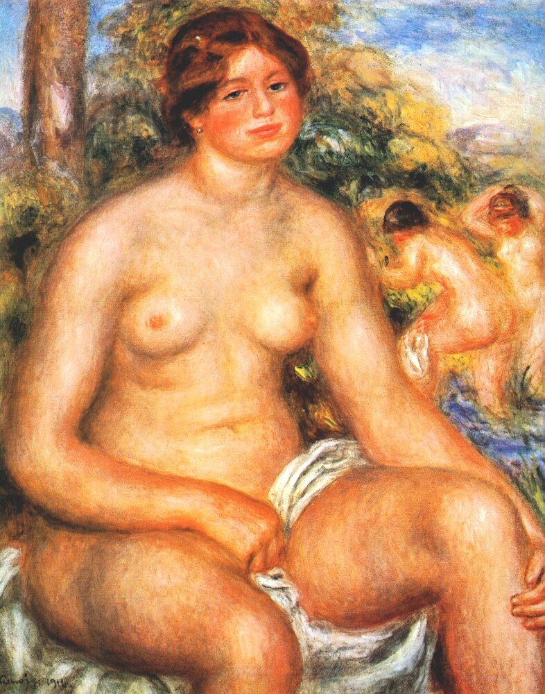 Seated Bather by Pierre-Auguste Renoir