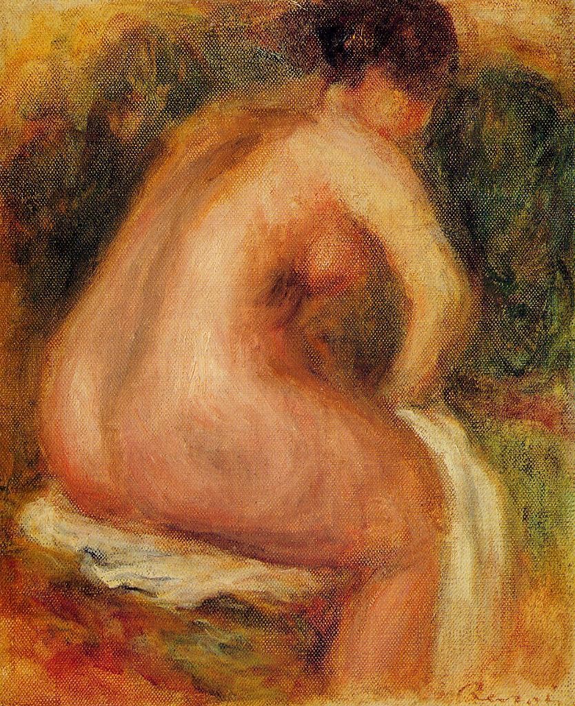 Seated Female Nude by Pierre-Auguste Renoir
