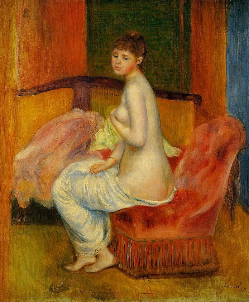 Seated Nude (At East) by Pierre-Auguste Renoir