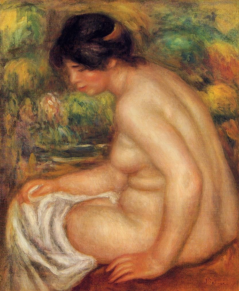 Seated Nude in Profile (Gabrielle) by Pierre-Auguste Renoir