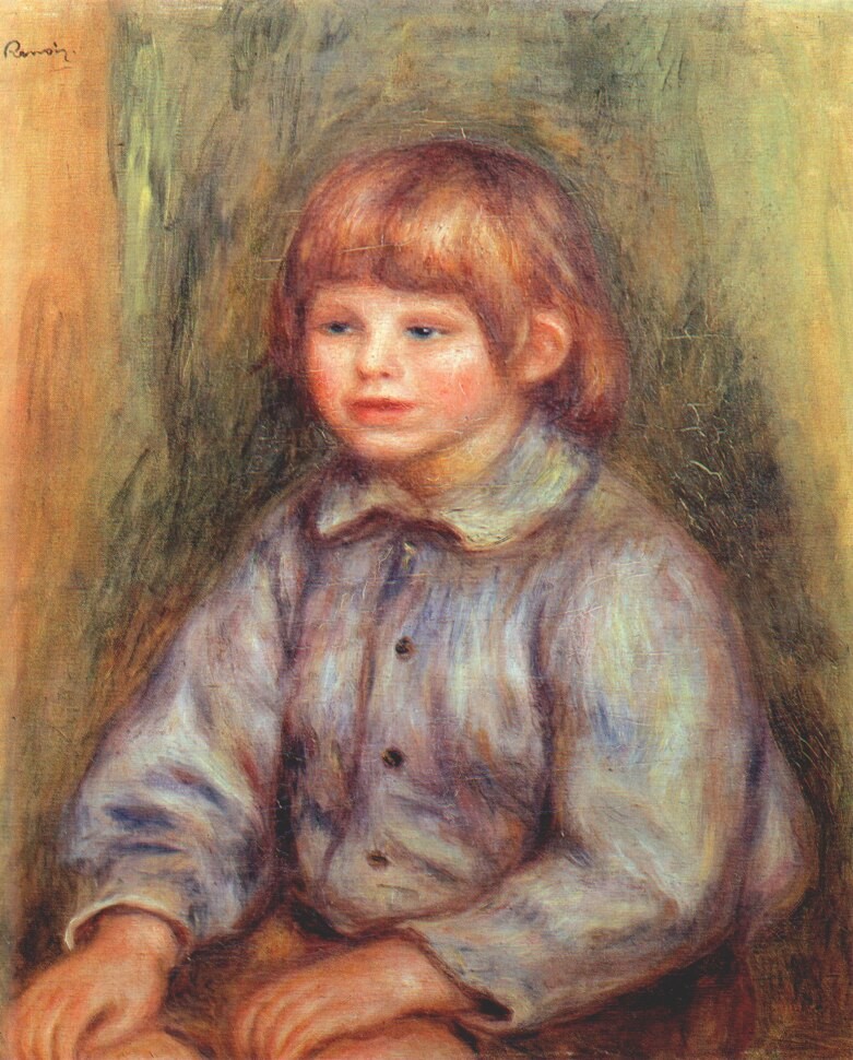Seated Portrait of Claude Renoir by Pierre-Auguste Renoir