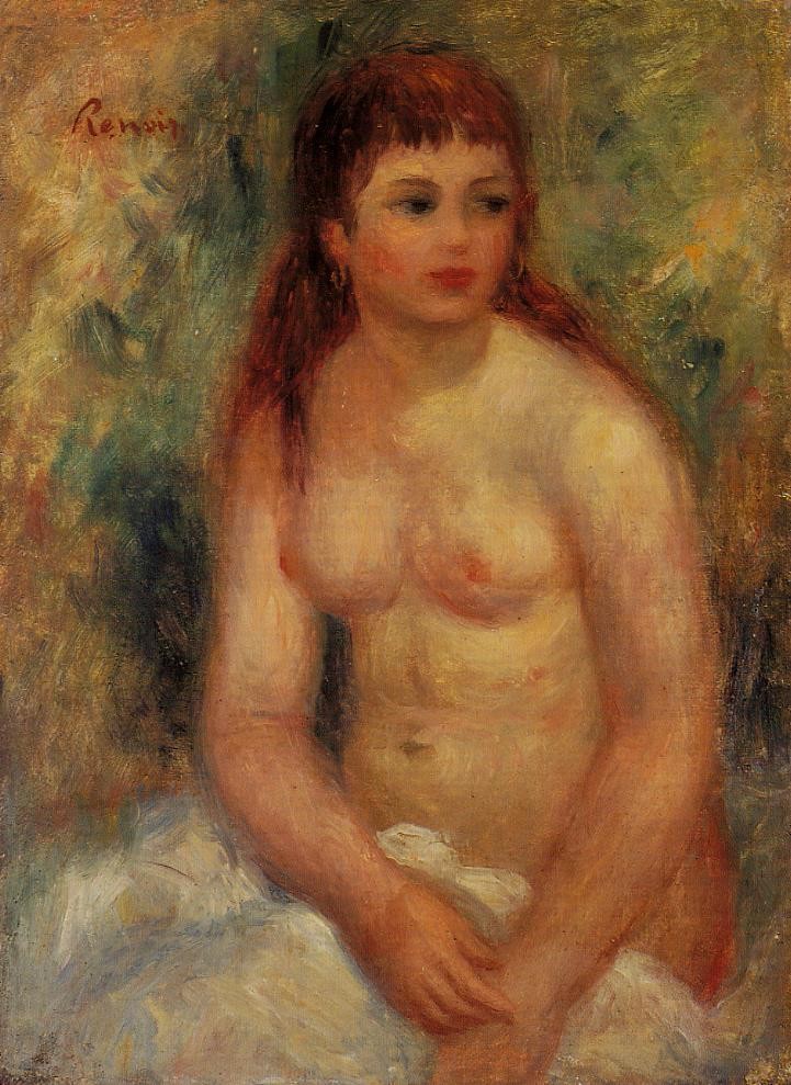 Seated Young Woman, Nude by Pierre-Auguste Renoir