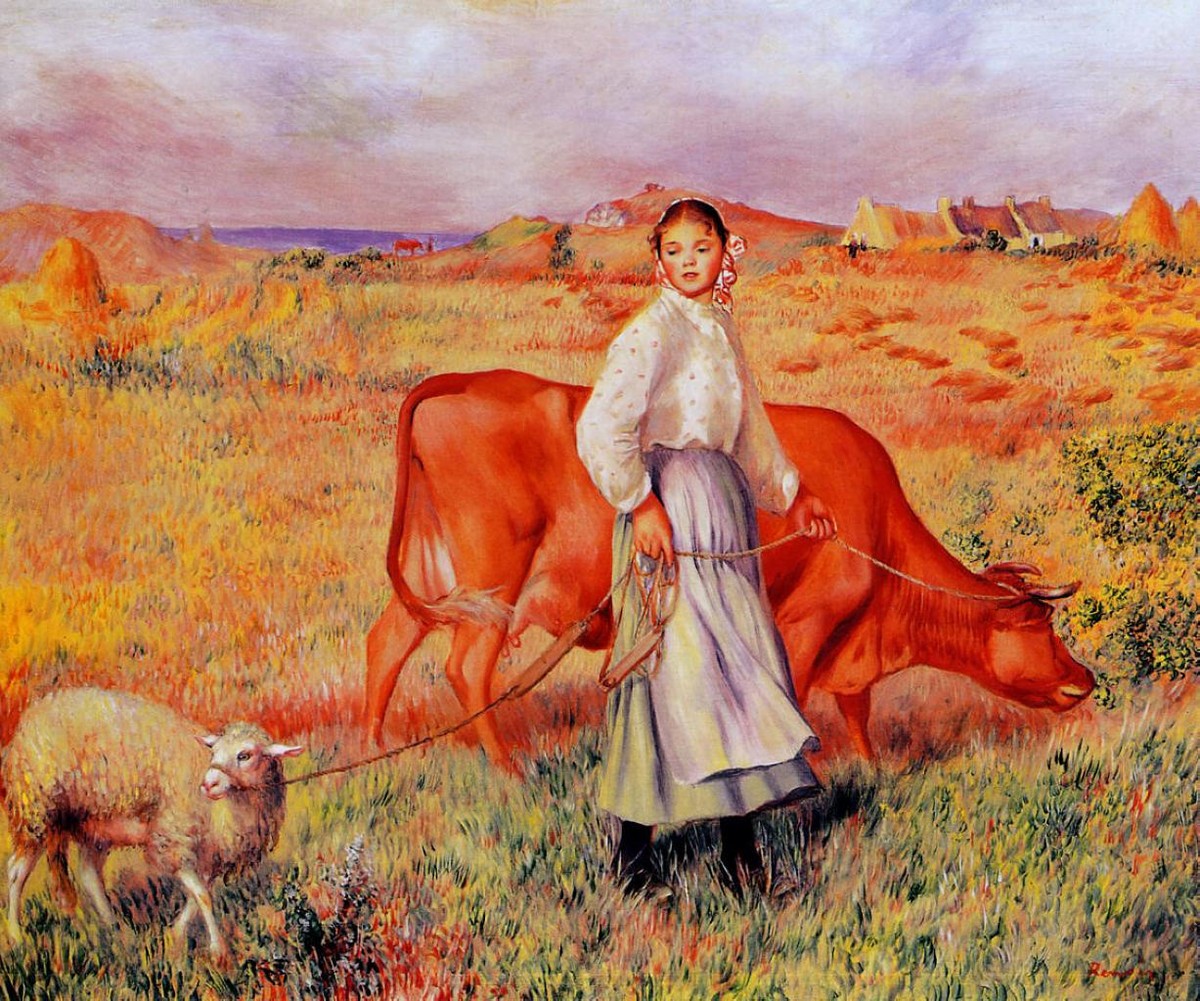 Shepherdess by Pierre-Auguste Renoir