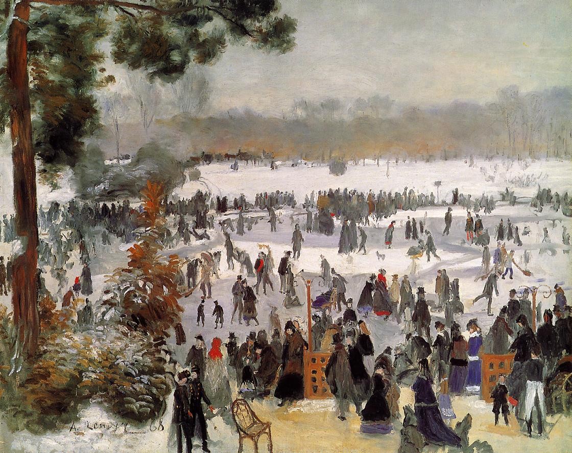 Skaters in the Bois de Boulogne by Pierre-Auguste Renoir