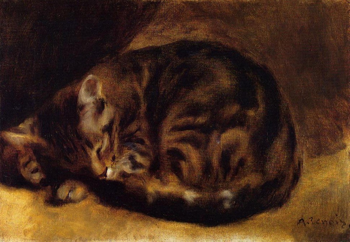 Sleeping Cat by Pierre-Auguste Renoir