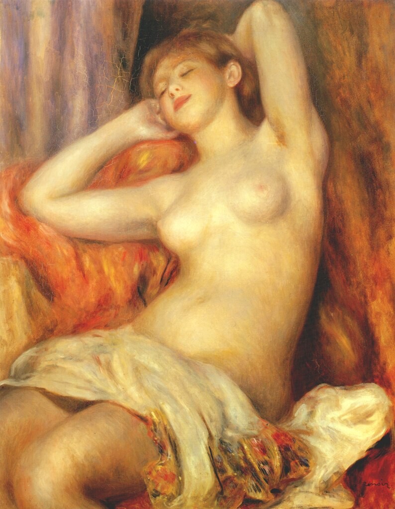 Sleeping woman by Pierre-Auguste Renoir