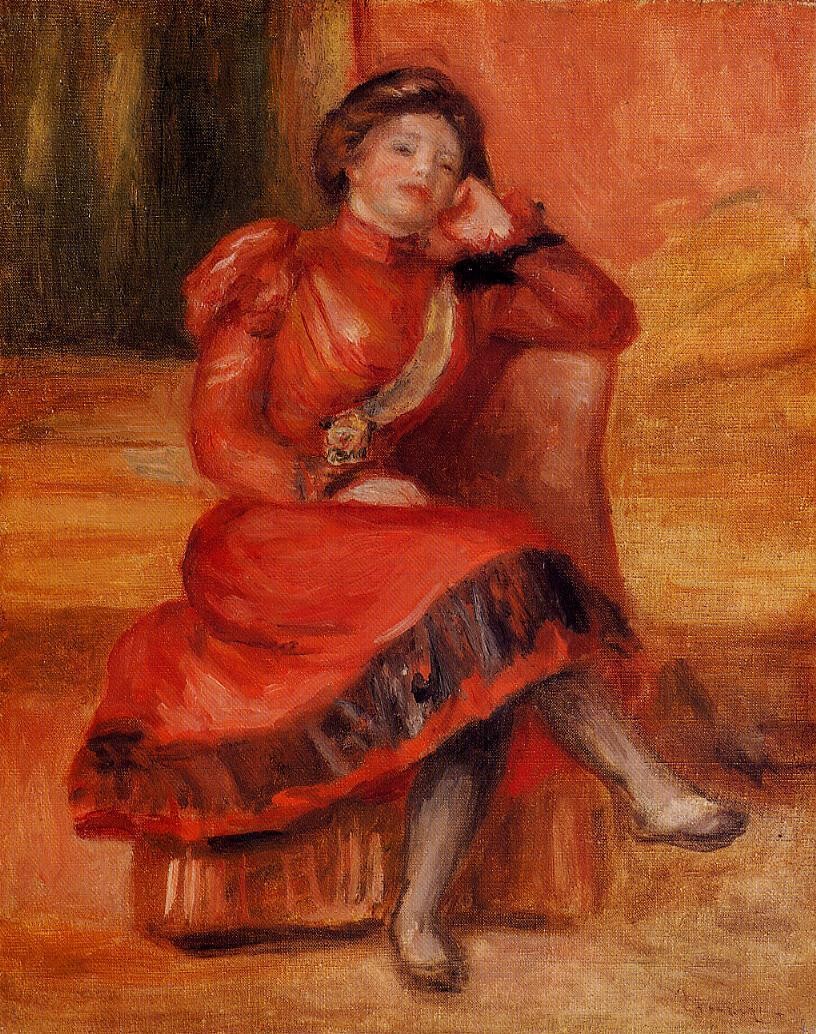 Spanish Dancer in a Red Dress by Pierre-Auguste Renoir