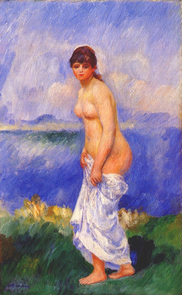 Standing bather by Pierre-Auguste Renoir
