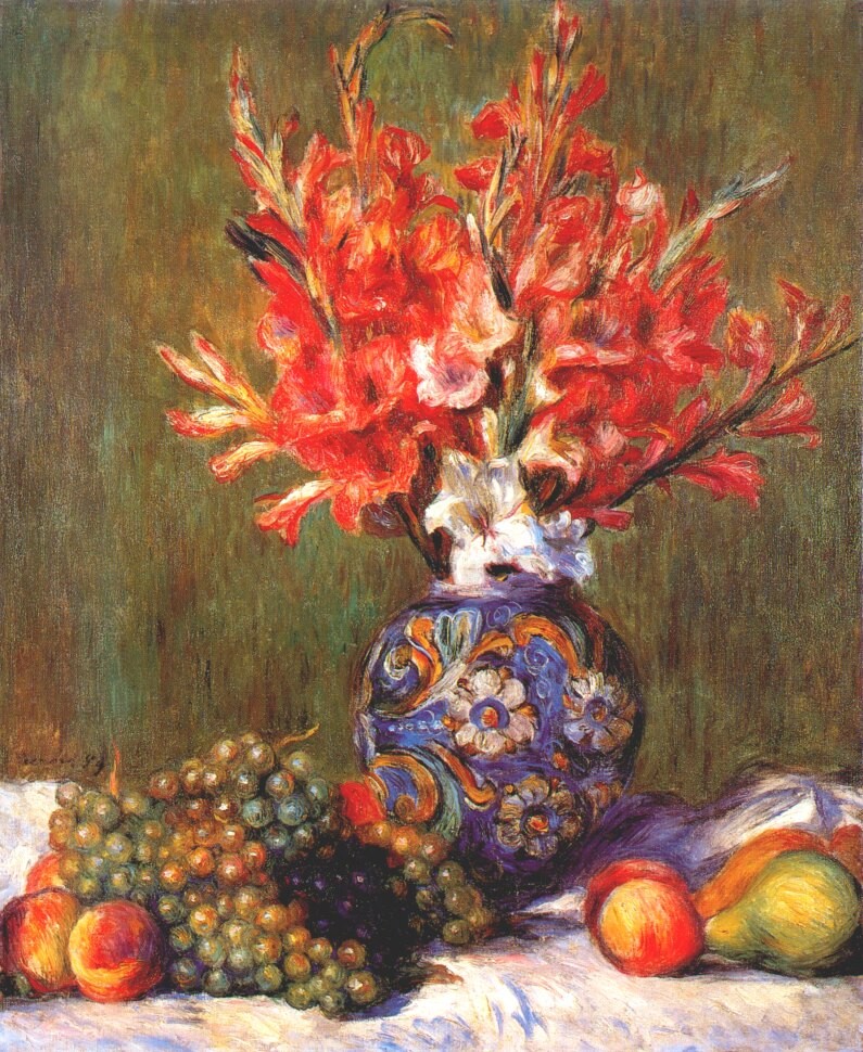 Still Life Flowers and Fruit by Pierre-Auguste Renoir
