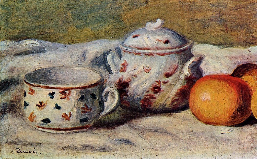 Still Life with Cup and Sugar Bowl by Pierre-Auguste Renoir