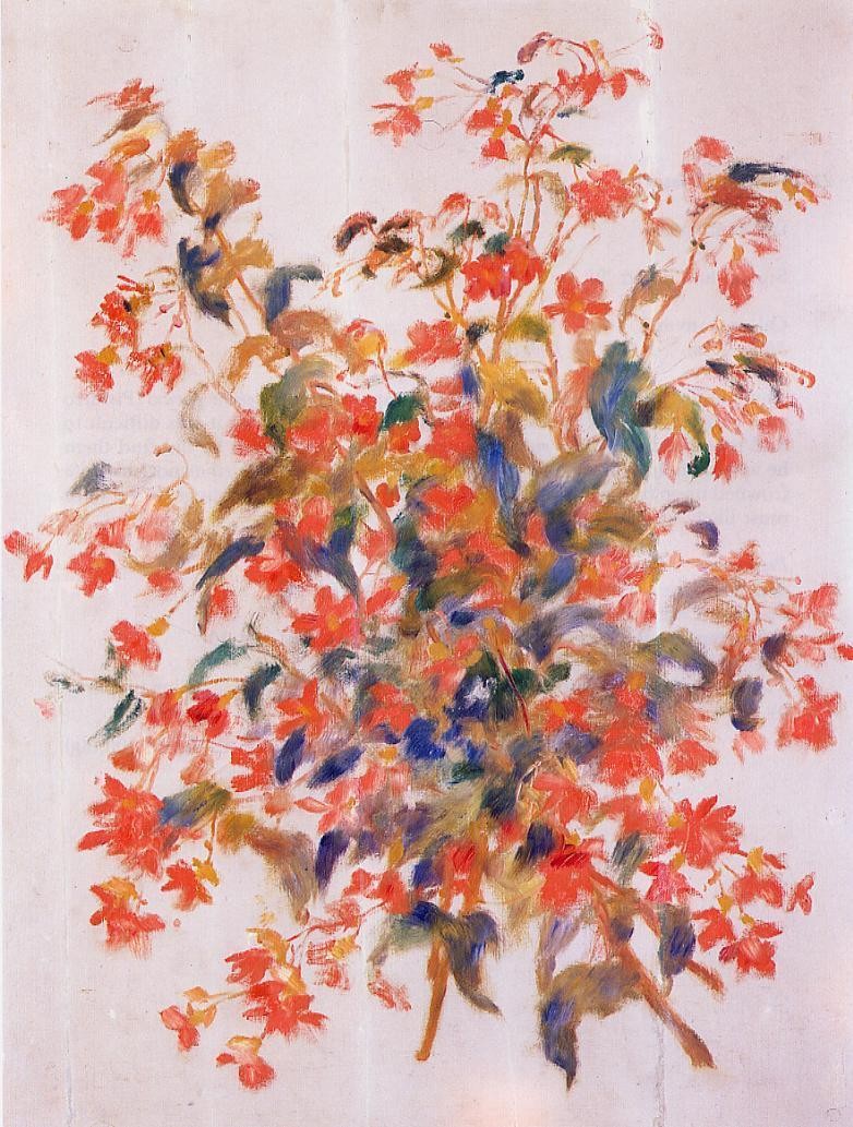 Still Life with Fuscias by Pierre-Auguste Renoir