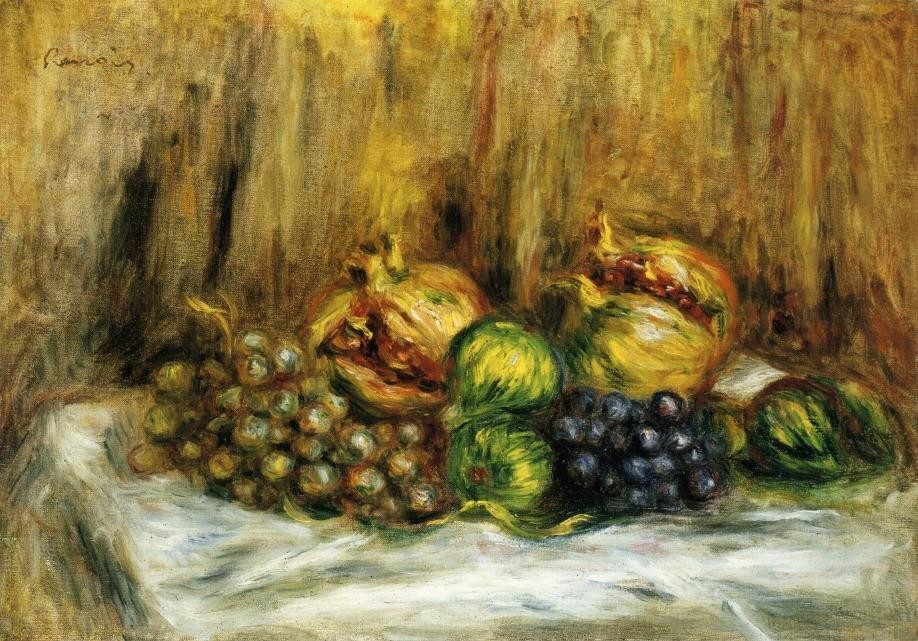 Still Life with Grapes by Pierre-Auguste Renoir