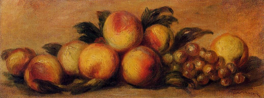 Still Life with Peaches and Grapes by Pierre-Auguste Renoir