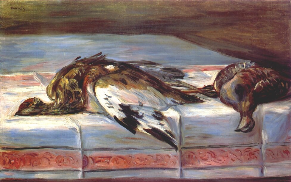 Still life with pheasant and partridge by Pierre-Auguste Renoir