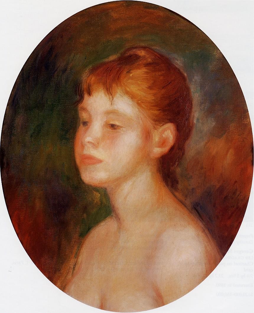 Study of a Young Girl (Mademoiselle Murer) by Pierre-Auguste Renoir