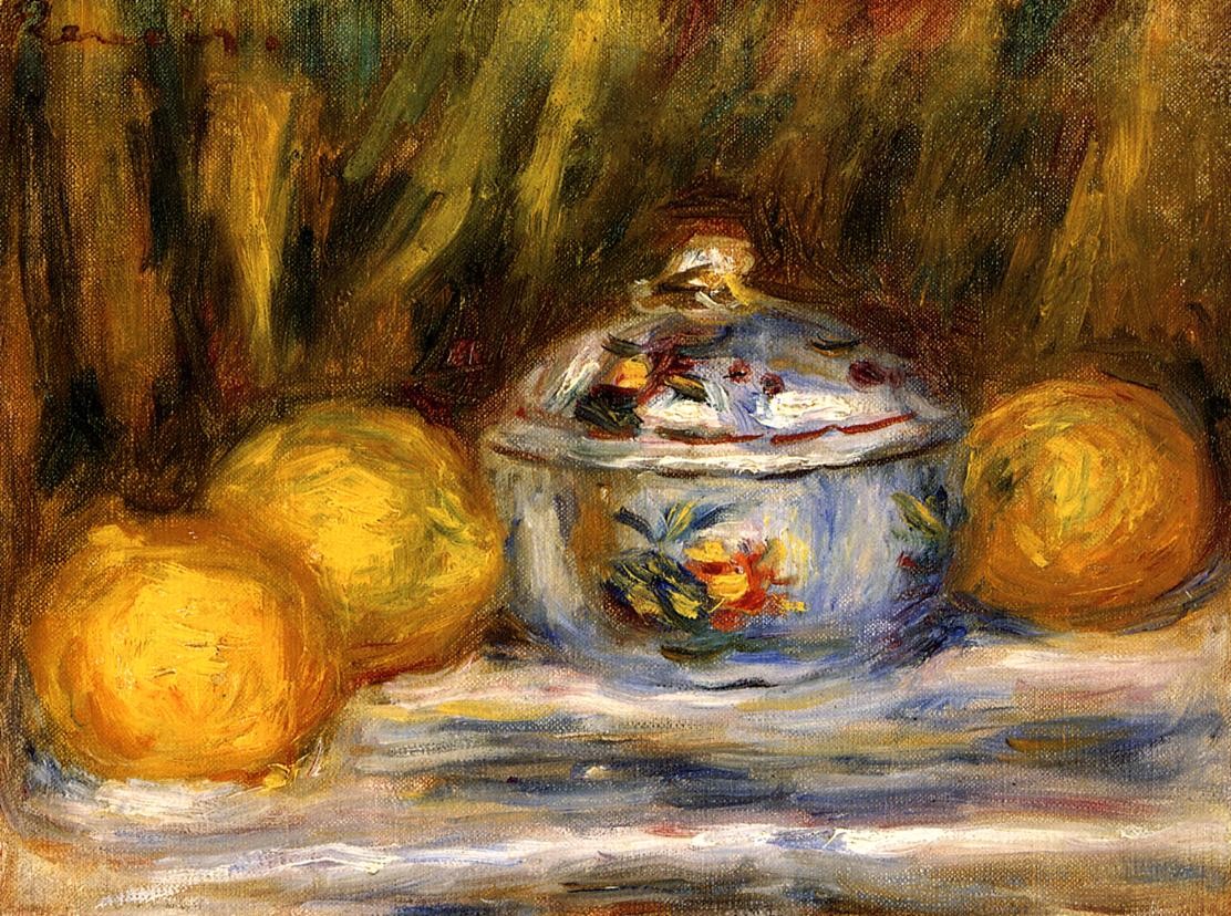 Sugar Bowl and Lemons by Pierre-Auguste Renoir