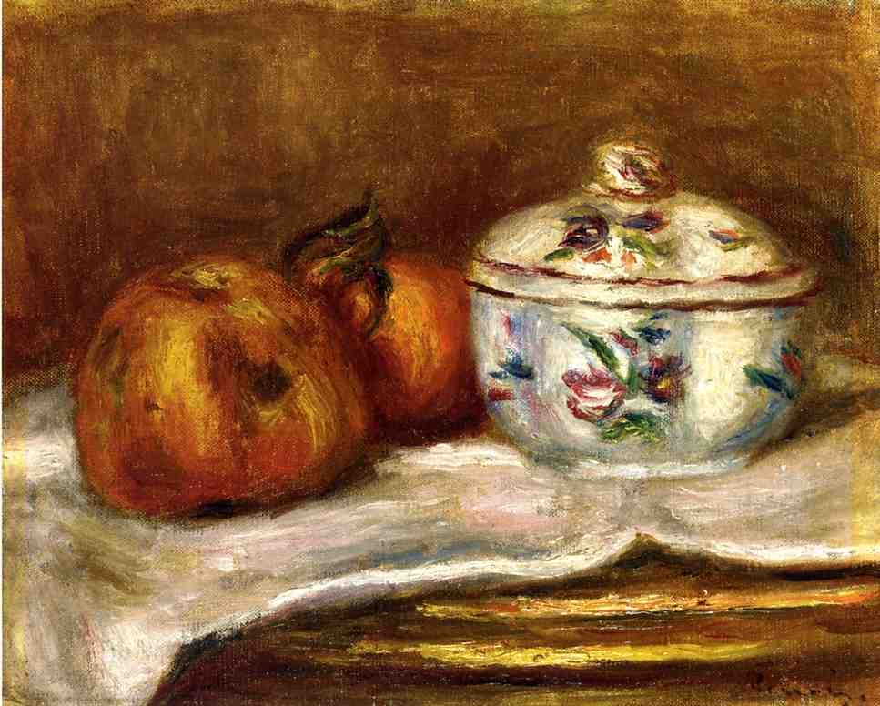 Sugar Bowl, Apple and Orange by Pierre-Auguste Renoir