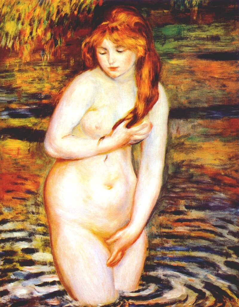 The Bather (After the Bath) by Pierre-Auguste Renoir