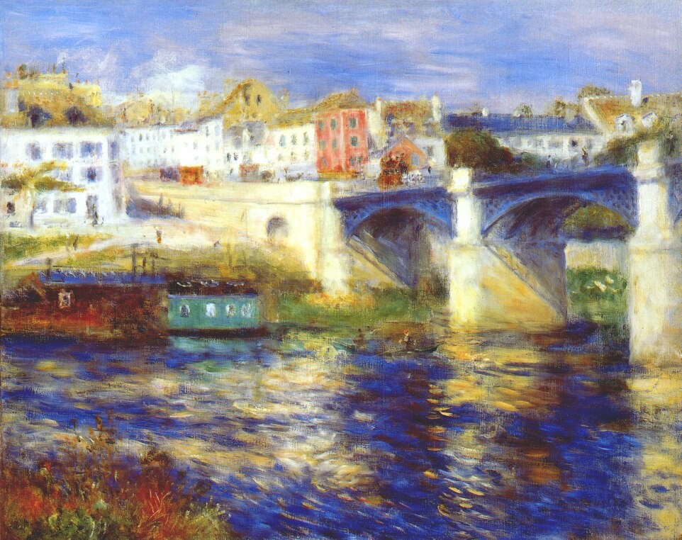 The bridge at chatou by Pierre-Auguste Renoir