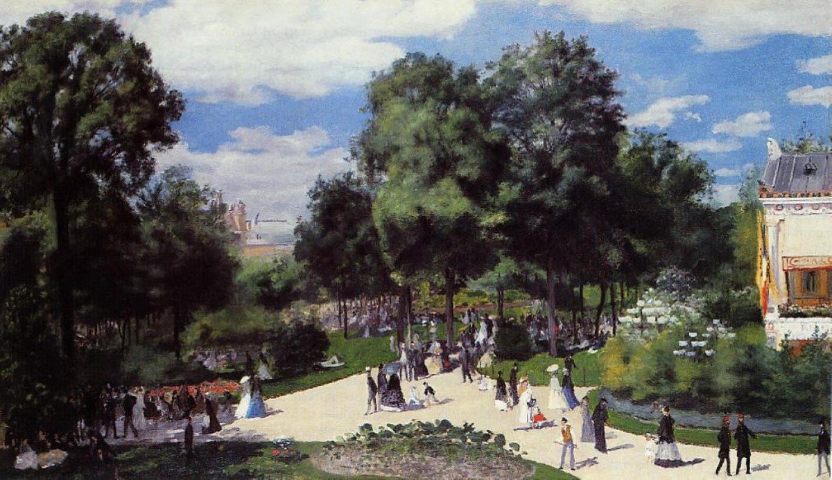 The Champs Elysees during the Paris Fair of 1867 by Pierre-Auguste Renoir
