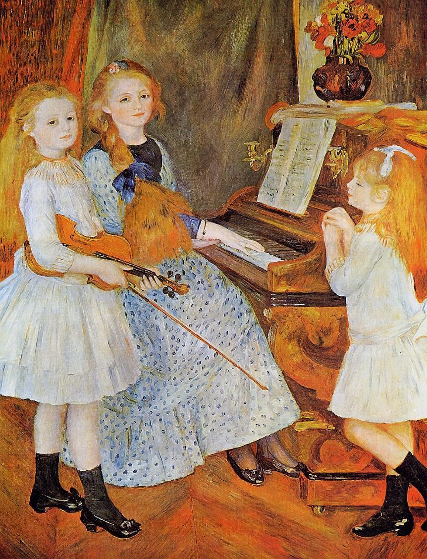 The Daughters of Catulle Mendes by Pierre-Auguste Renoir