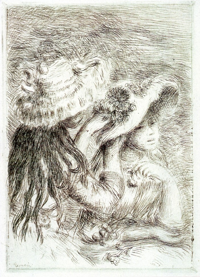 The Hat Pinned by Pierre-Auguste Renoir