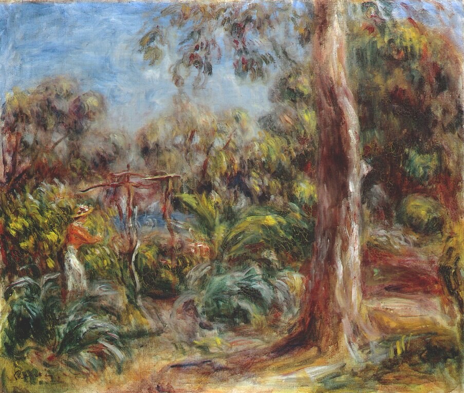 The large tree by Pierre-Auguste Renoir