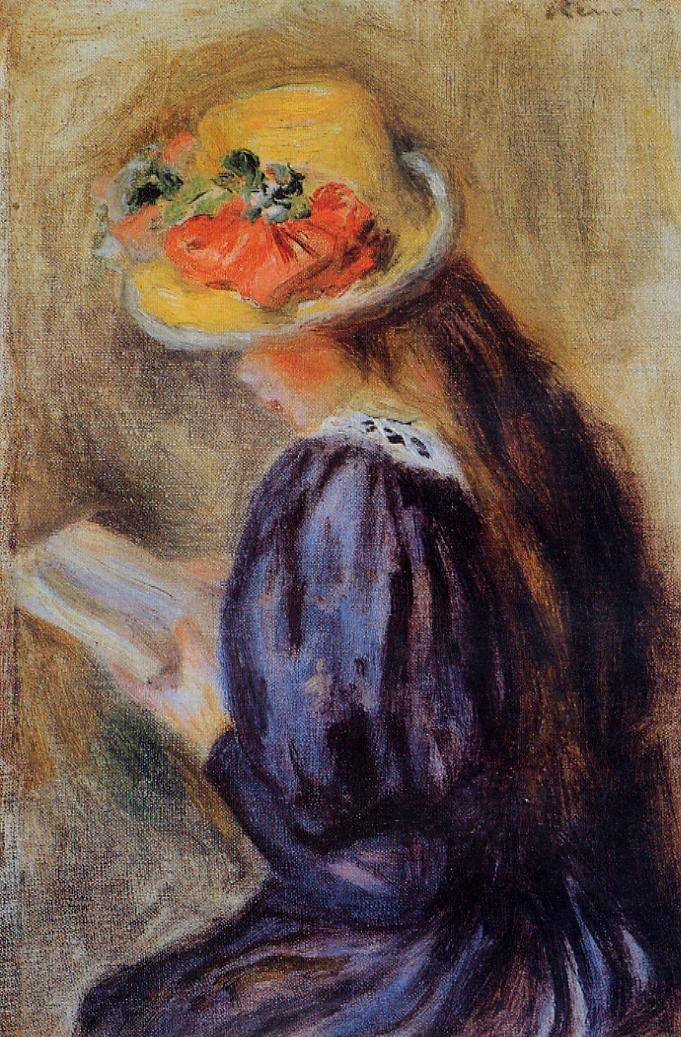 The Little Reader (Little Girl in Blue) by Pierre-Auguste Renoir