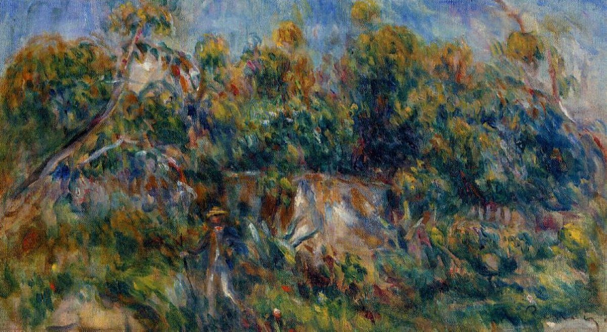 The Painter Taking a Stroll at Cagnes by Pierre-Auguste Renoir