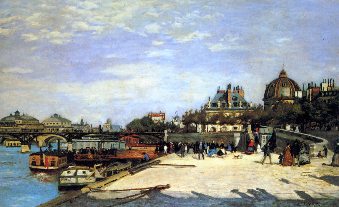 The Pont des Arts and the Institut de France by Pierre-Auguste Renoir