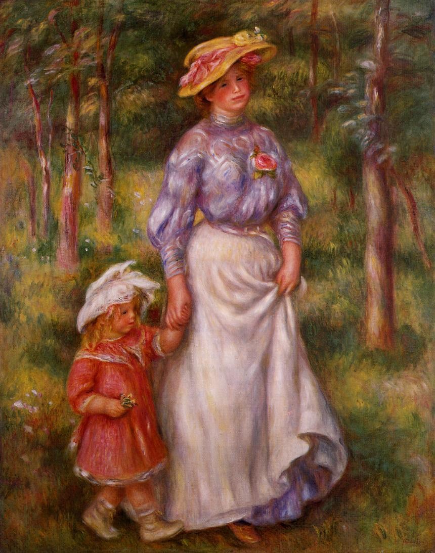 The Promenade (Julienne Dubanc and Adrienne) by Pierre-Auguste Renoir