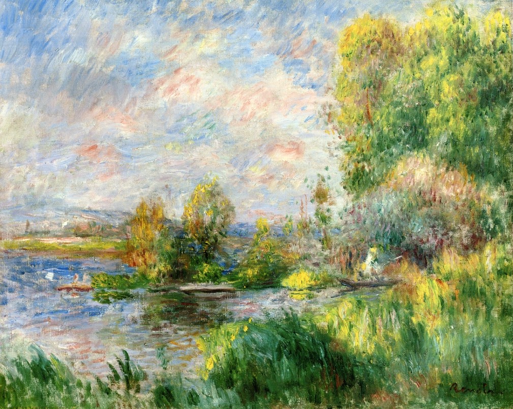 The Seine at Bougival by Pierre-Auguste Renoir