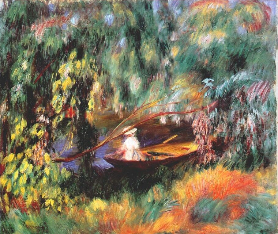 The skiff by Pierre-Auguste Renoir