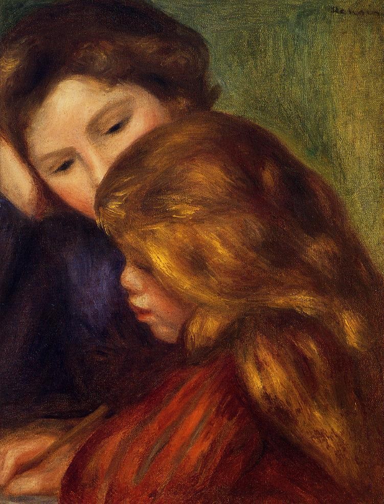 The Writing Lesson by Pierre-Auguste Renoir