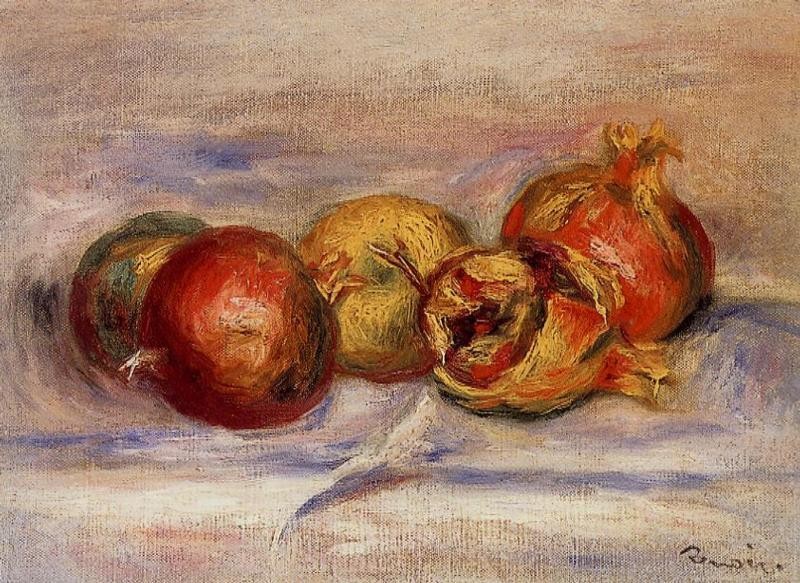 Three Pomegranates and Two Apples by Pierre-Auguste Renoir