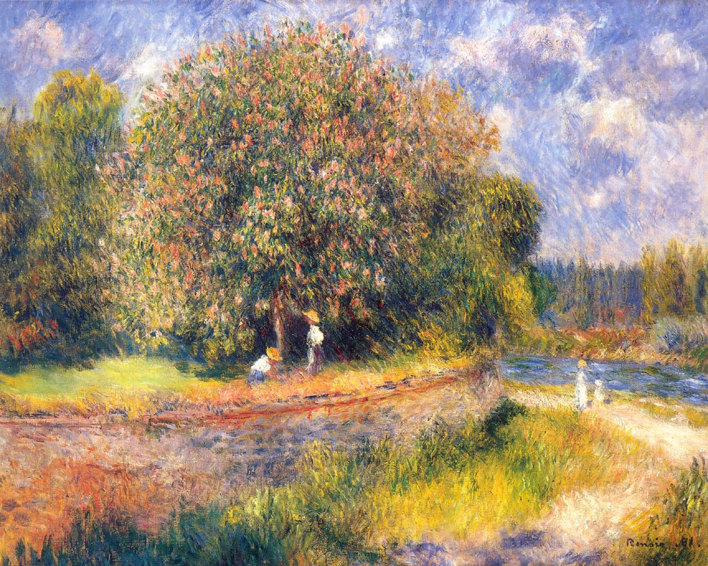Tree Blooming by Pierre-Auguste Renoir