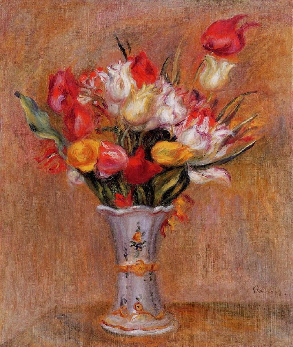 Tulips by Pierre-Auguste Renoir
