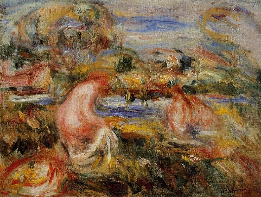 Two Bathers in a Landscape by Pierre-Auguste Renoir