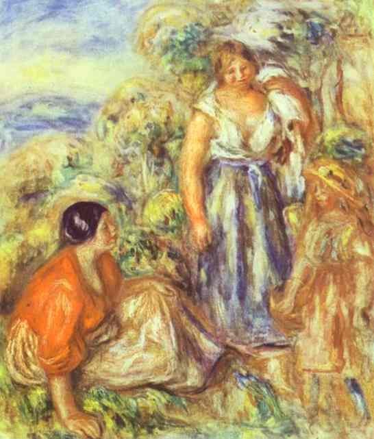 Two Women and a Child by Pierre-Auguste Renoir
