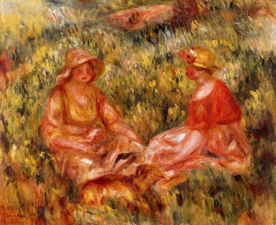 Two Women in the Grass by Pierre-Auguste Renoir