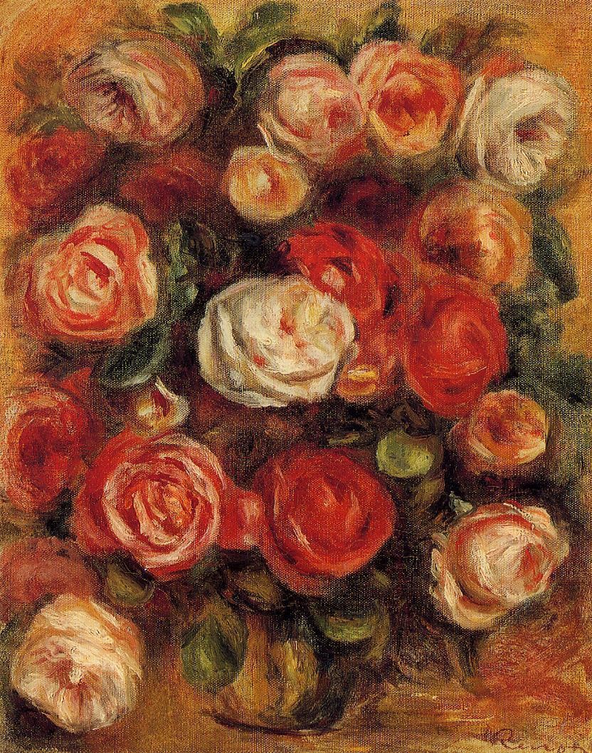 Vase of Roses by Pierre-Auguste Renoir