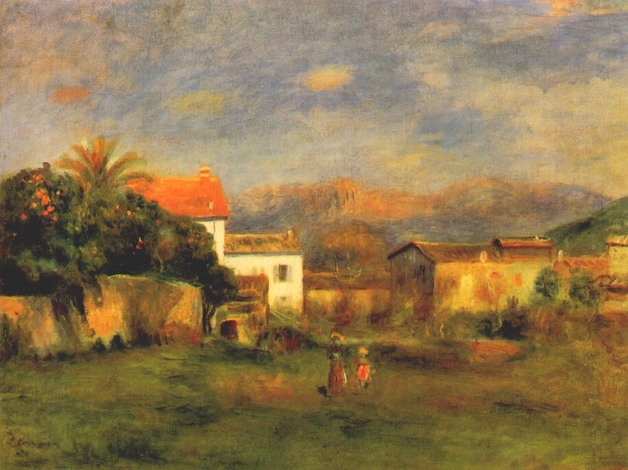 View of cagnes by Pierre-Auguste Renoir