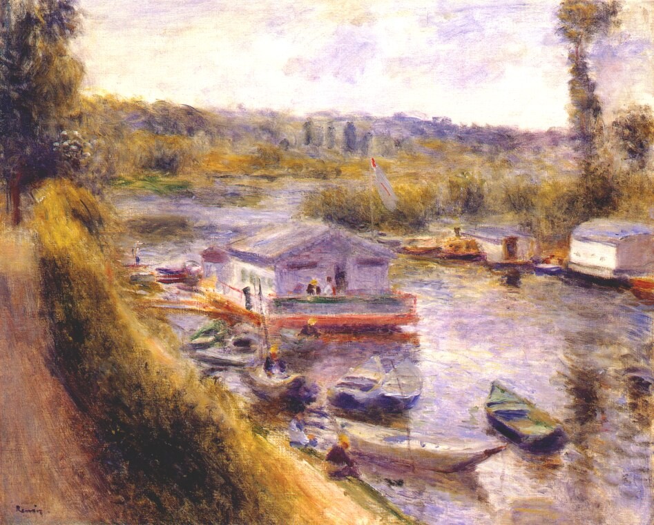 Washhouse at lower meudon by Pierre-Auguste Renoir