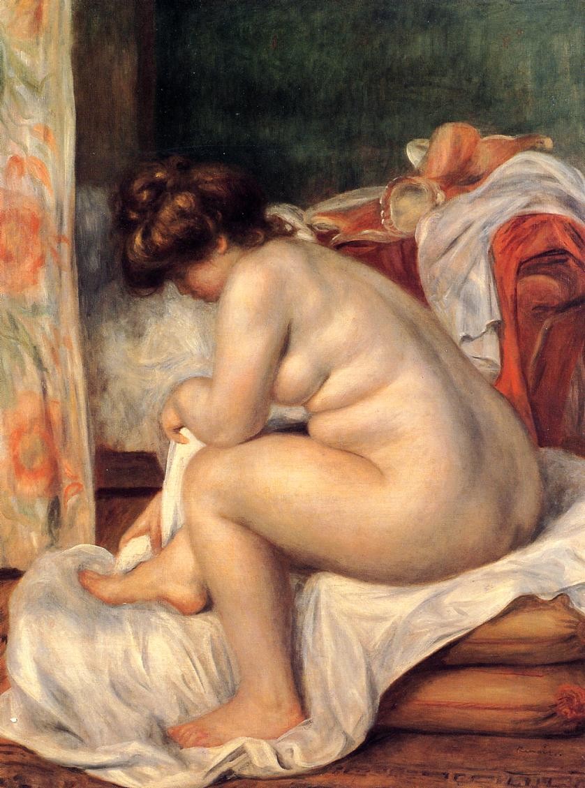 Woman After Bathing by Pierre-Auguste Renoir